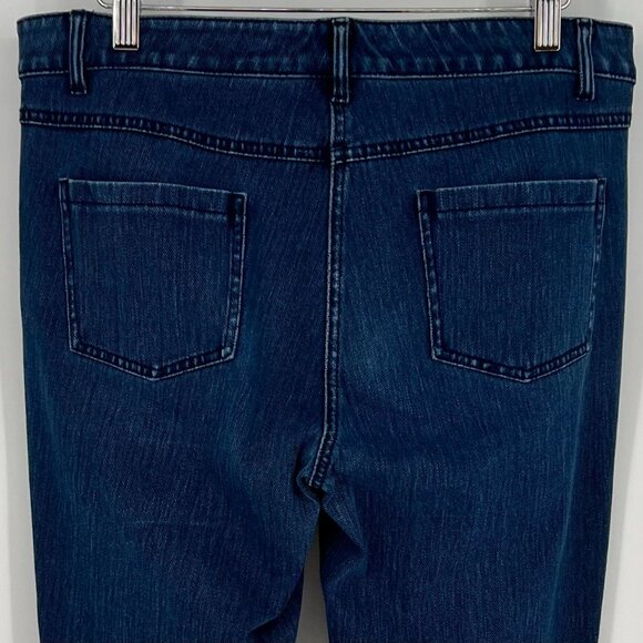 J.McLaughlin Womens Mid Rise Skinny Leg Jeans Size 8 Blue Denim Ankle Stretch - Picture 4 of 12